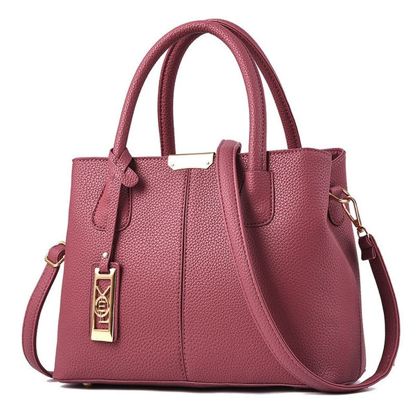Women PU Leather Hand bags Ladies Large Tote Bag