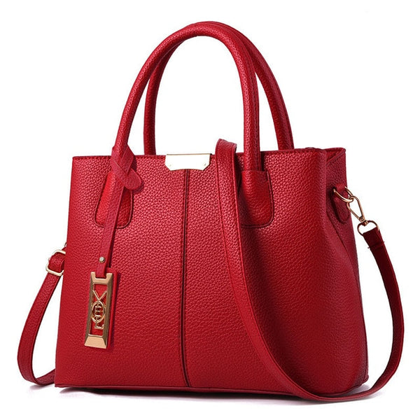 Women PU Leather Hand bags Ladies Large Tote Bag