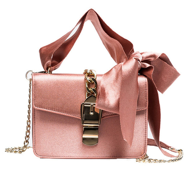 Luxury Messenger Bags Women Fashion Chains Handbags Bowknot Shoulder Bag