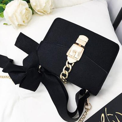 Luxury Messenger Bags Women Fashion Chains Handbags Bowknot Shoulder Bag