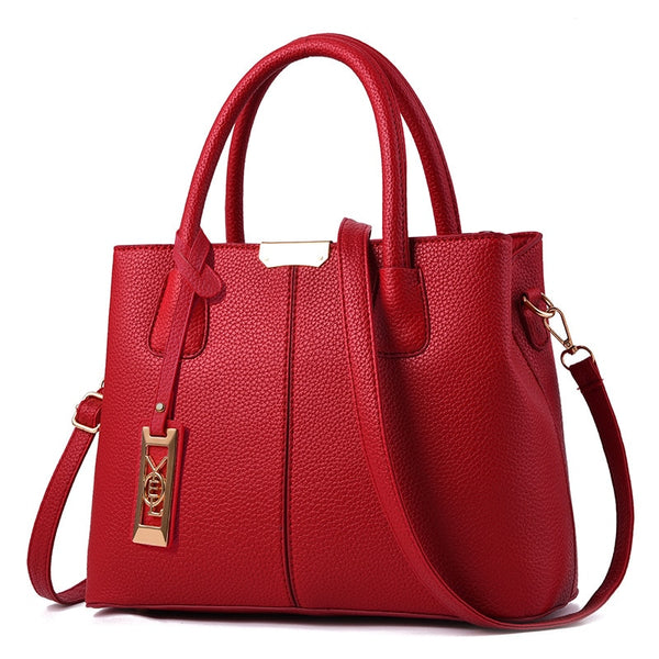 Women PU Leather Hand bags Ladies Large Tote Bag