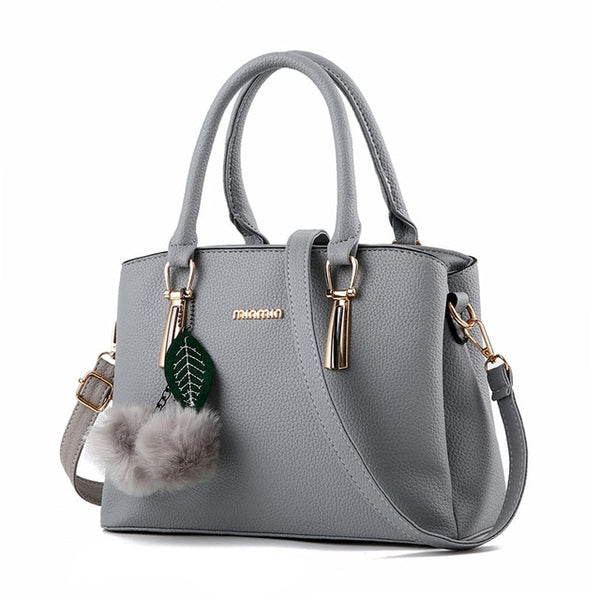 Hair Ball Messenger Bag Tote Bag New Stylish PU Leather Crossbody Bag