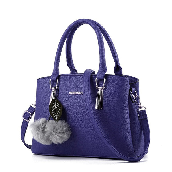 Hair Ball Messenger Bag Tote Bag New Stylish PU Leather Crossbody Bag