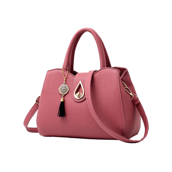 New Fashion Handbag Tassel High Quality PU Leather Totes Bag