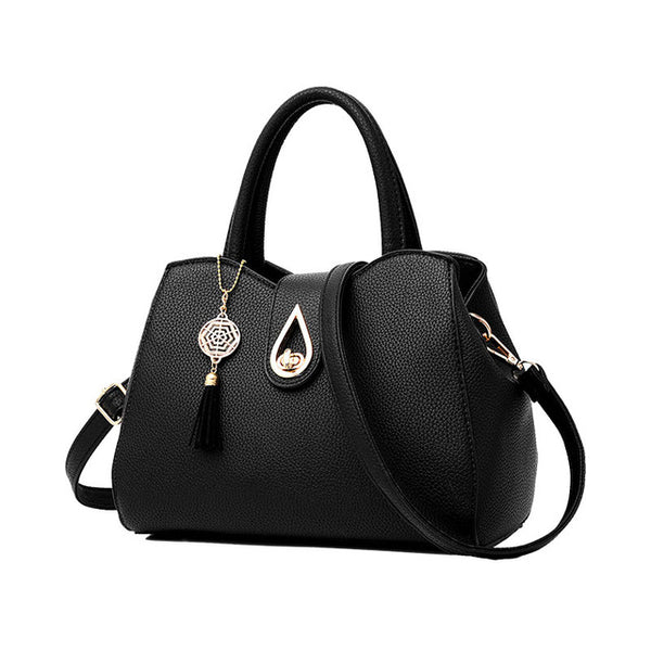 New Fashion Handbag Tassel High Quality PU Leather Totes Bag