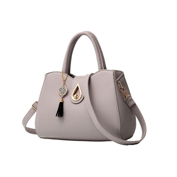 New Fashion Handbag Tassel High Quality PU Leather Totes Bag