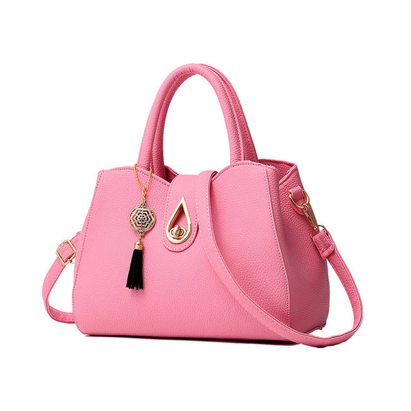 New Fashion Handbag Tassel High Quality PU Leather Totes Bag